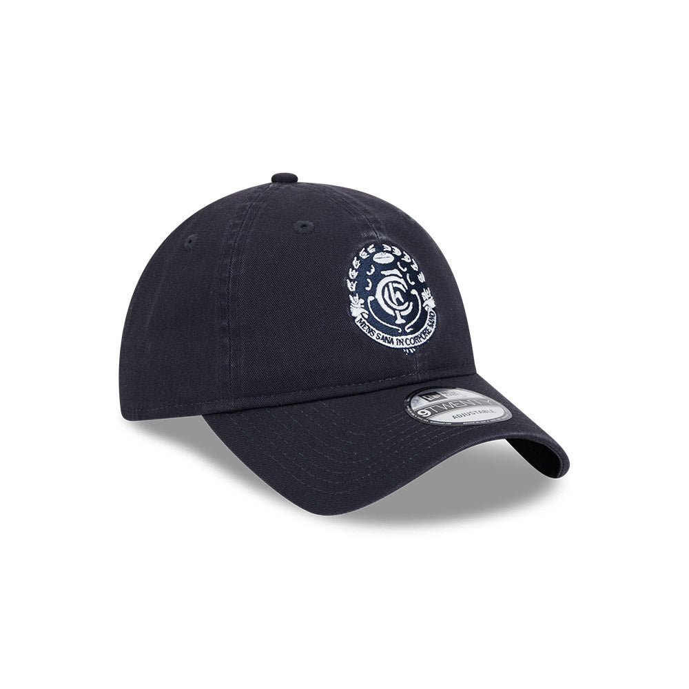 Carlton Blues Hat - AFL 2025 Retro Washed 9Twenty Strapback Cap - New Era
